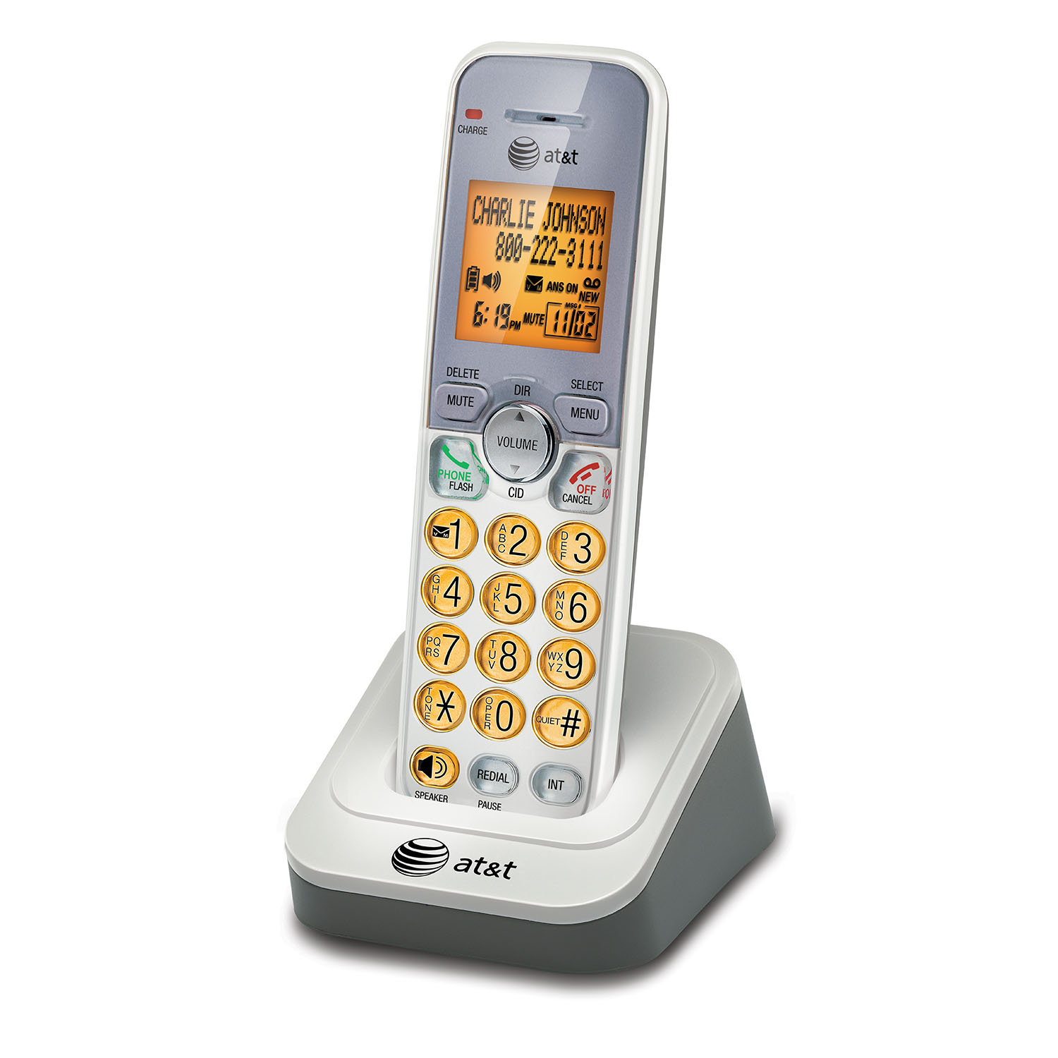 3 handset cordless answering system with caller ID/call waiting - view 5
